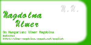 magdolna ulmer business card